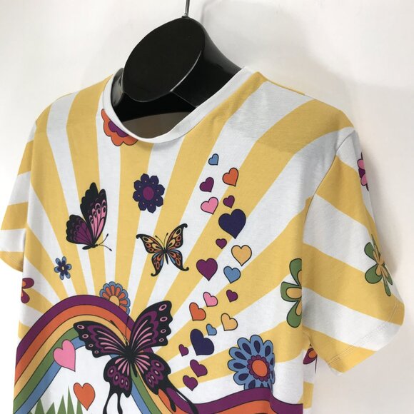 dELiA*s by Dolls Kill Retro Butterfly Collage Print Baby Tee Plus 3X Cropped 90s - Picture 4 of 10